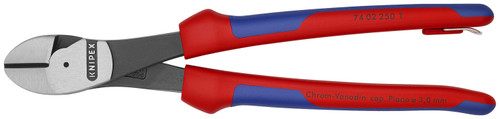 Knipex 74 02 250 T BKA KN | High Leverage Diagonal Cutters, Multi-Component, Tethered Attachment