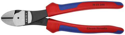 Knipex 74 22 200 SBA KN | High Leverage Angled Diagonal Cutters, 12 degree Angled, Multi-Component