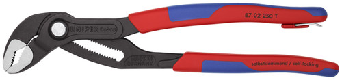 Knipex 87 02 250 T BKA KN | Cobra Water Pump Pliers, Multi-Component, Tethered Attachment
