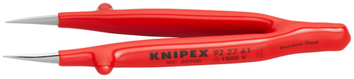 Knipex 92 27 61 KN | Stainless Steel Gripping Tweezers, Pointed Tips, 1000V Insulated