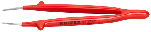 Knipex 92 27 62 KN | Stainless Steel Gripping Tweezers, Pointed Tips, 1000V Insulated