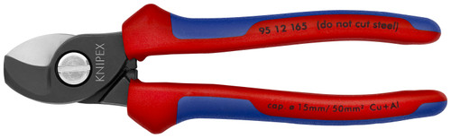 Knipex 95 12 165 KN | Cable Shears, Twin Cutting Edge, Multi-Component