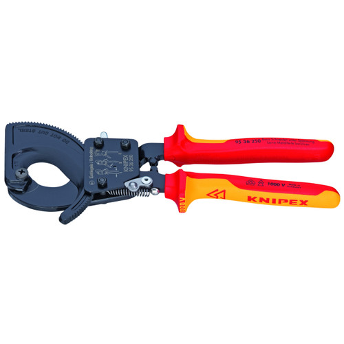 Knipex 95 36 250 SBA KN | Cable Cutters, Ratcheting Type, 1000V Insulated
