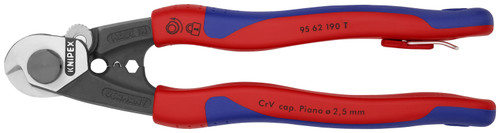 Knipex 95 62 190 T BKA KN | Wire Rope Cutters, Multi-Component, Tethered Attachment