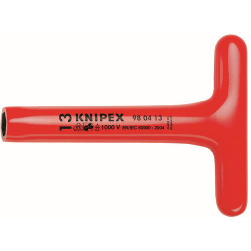 Knipex 98 04 10 KN | T-Socket Wrench, 10 mm, 1000V Insulated