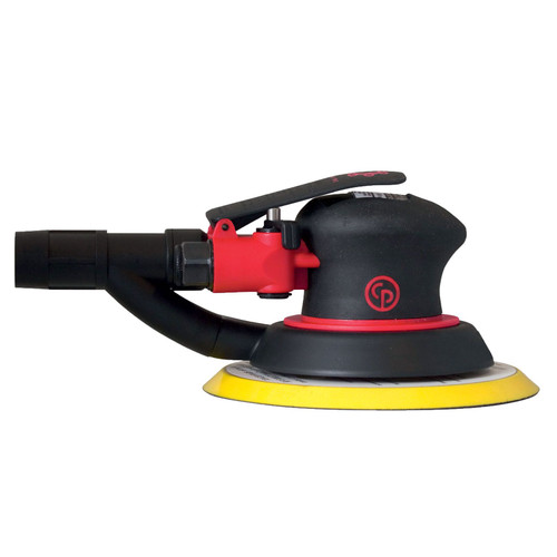 Chicago Pneumatic CP7255SV - 6 Inch (150 mm) Air Random Orbital Sander, Self Vacuum, PSA, 6 Pad Holes, 0.28 HP / 210 W - 12000 RPM 8941072552