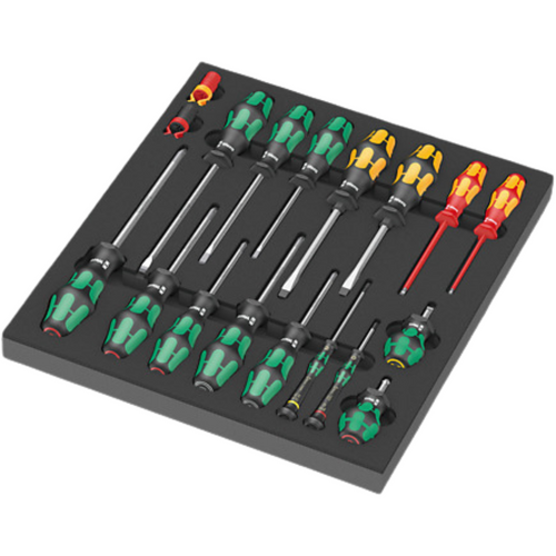 WERA 9710 Foam insert screwdriver set 1, 18 pieces 05150101001