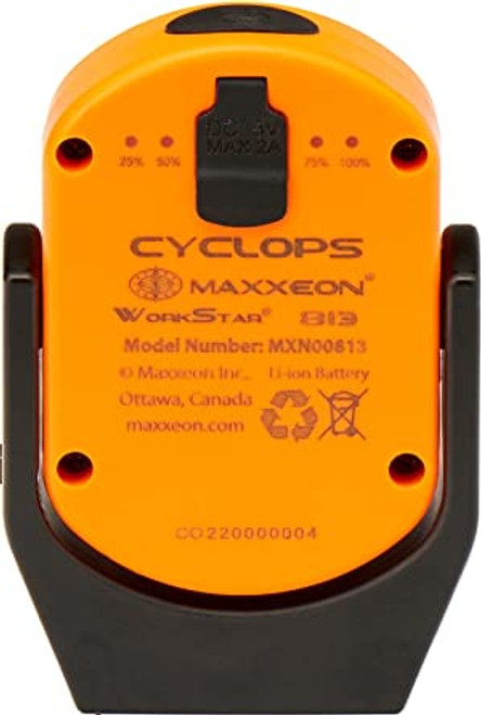 Maxxeon WorkStar® 813 CYCLOPS Rechargeable Work Light - HiViz Orange - MXN00813