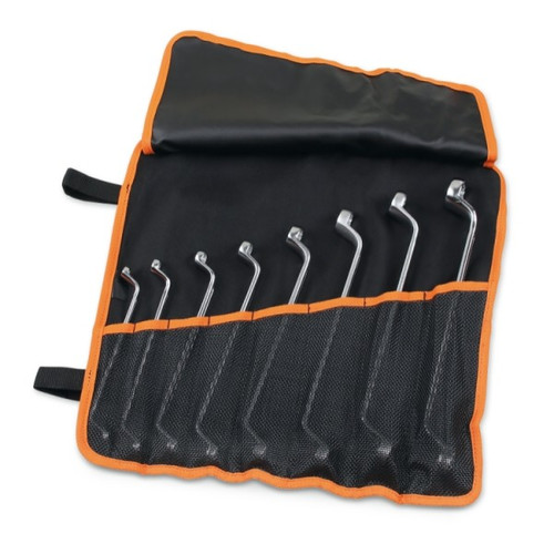 Beta Tools Set of 8 Double End, Deep Offset Box Wrench in Tool Roll