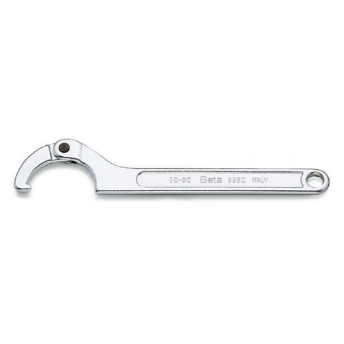 Beta Tools 50-80 Adjustable-Hook Spanner Wrench with Square Nose