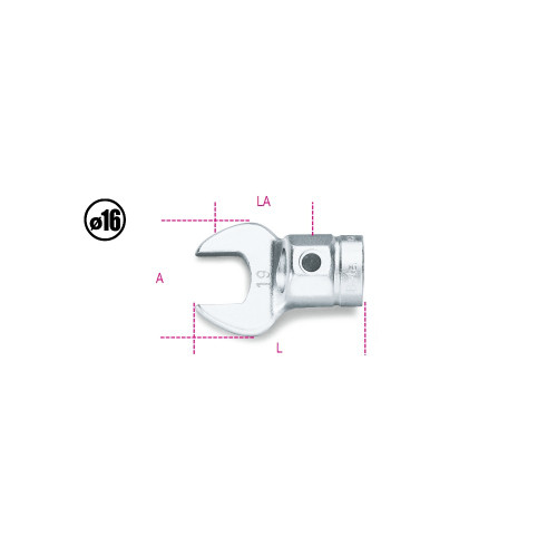 Beta Tools 13mm Open End Interchangeable Head for Torque Bar