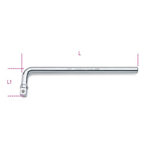 Beta Tools 1/2 in Offset Drive Handle, Chrome-Plated