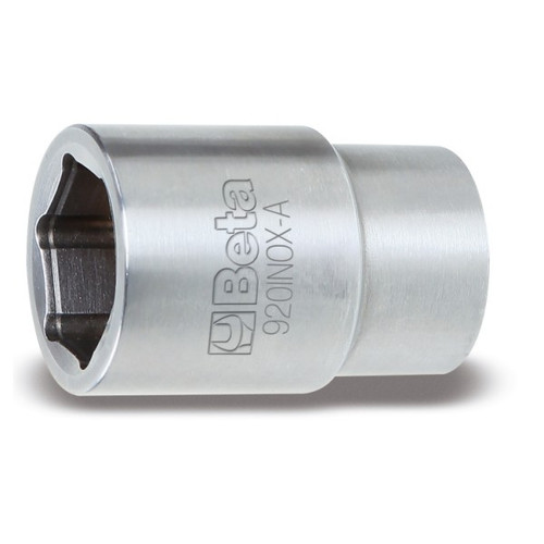 Beta Tools 11mm, Hexagon Hand Socket, 6 Point 1/2 in Drive, INOX Stainless Steel