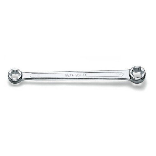 Beta Tools 6 x 8 Double-Ended Straight Wrench for Torx Head Screw, Chrome-Plated
