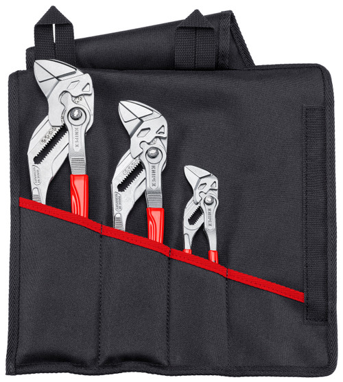 KNIPEX 3 Pc Pliers Wrench Set in Tool Roll - 00 19 55 S7