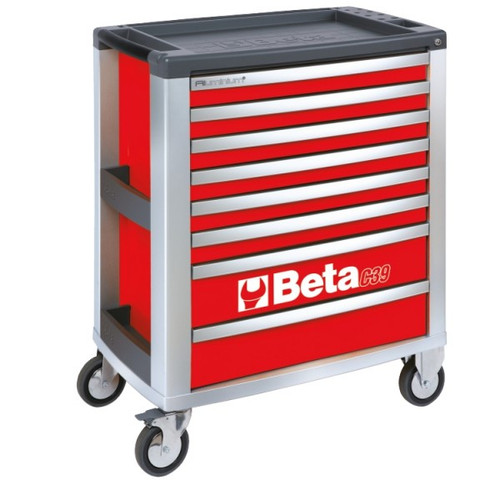 Beta Tools Mobile Roller Cabinet with 8 Drawers - Gray