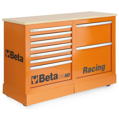 Beta Tools Special Mobile Roller Cabinet, Racing MD Type - Orange