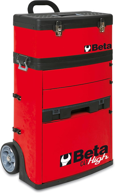 Beta Tools (Article# C41H-R) Two-Module Rolling Tool Chest - Red - BT 41000008