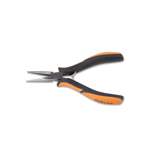 Beta Tools Smooth Half-Round Long Nose Plier, OAL 140mm