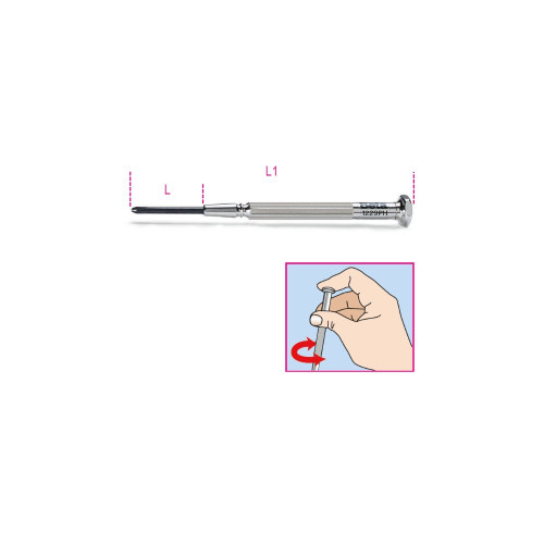 Beta Tools Micro-Screwdriver for Cross Head Phillips Screws, Size No. 1