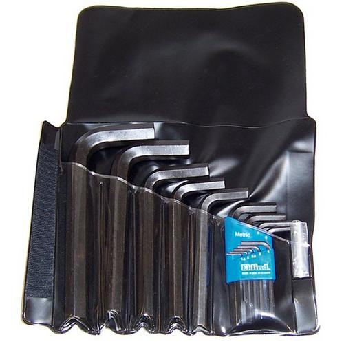Eklind Set of 17 Short Hexagon L-Key 0.7 - 19mm with Pouch