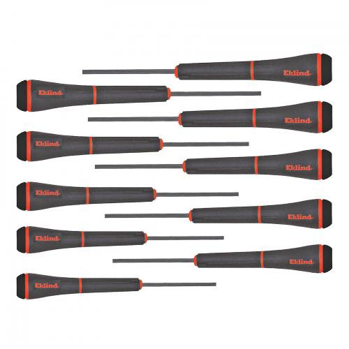 Eklind Set of 10 Hexagon Precision Screwdriver 0.03 - 5/32 in with Pouch