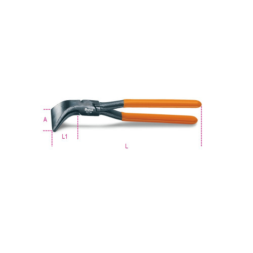 Beta Tools Curved Blade Tinsmith's Plier