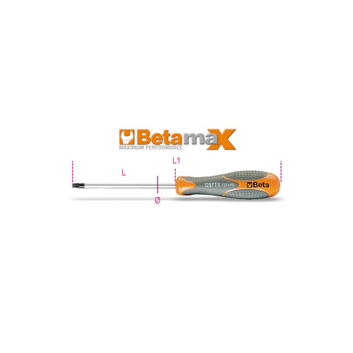 Beta Tools T10 Driver for Torx Head Screws with Ergonomic Handle