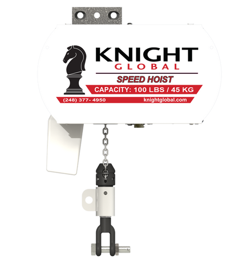 Knight Global Safety Drop Stop "SDS" Speed Hoist, 1000 lbs Capacity, 240VAC
