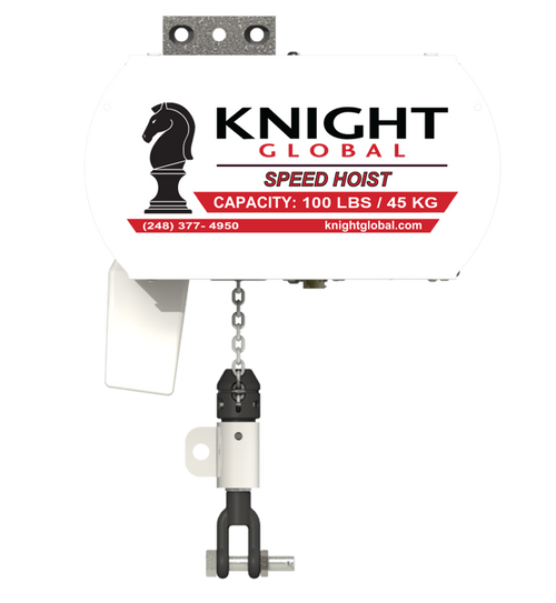 Knight Global Safety Drop Stop "SDS" Speed Hoist, 200 lbs Capacity, 480VAC