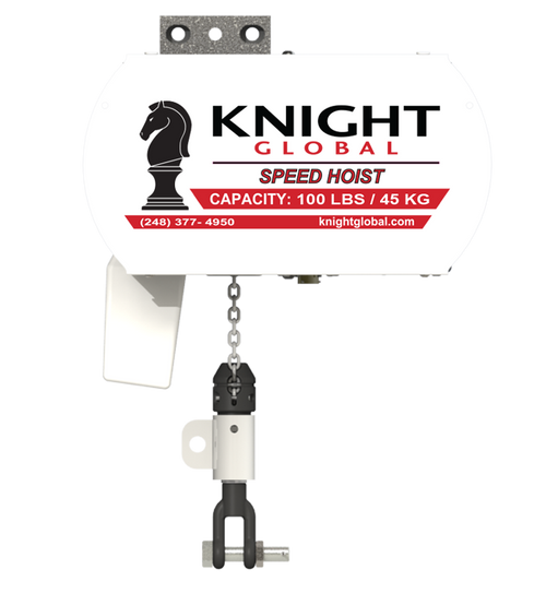 Knight Global Safety Drop Stop "SDS" Speed Hoist, 750 lbs Capacity, 240VAC
