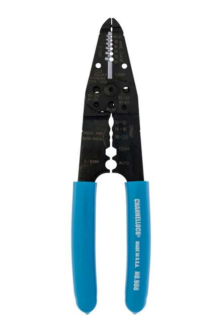 Channellock 10-22 AWG Strip, Crimp, Cut Wire Stripper, 8.25 in