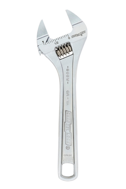 Channellock Precision Extra Slim Jaw Chrome Adjustable Wrench, 6.38 in