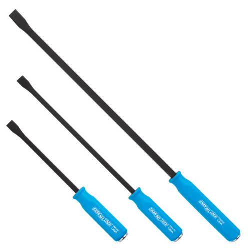 Channellock Set of 3 Curved Strike Cap Professional Pry Bars, 12, 17, 25 in