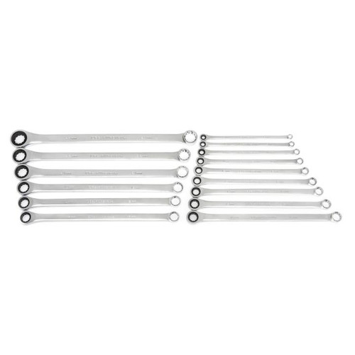 GEARWRENCH Set of 15 72-Tooth 12-Point XL Metric GearBox Double Box Ratcheting Wrenches