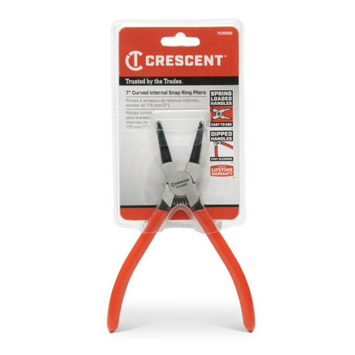 CRESCENT 90 deg Internal Snap Ring Plier, 7 in