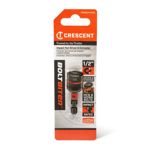 CRESCENT Bolt Biter Impact Nut Driver and Extractor, 1/2 in x 1-7/8 in