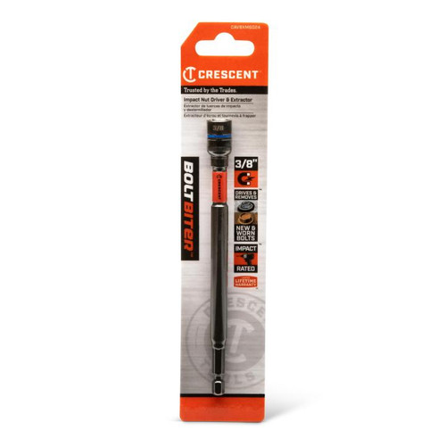 CRESCENT Bolt Biter Magnetic Impact Nut Driver and Extractor, 3/8 in x 6 in