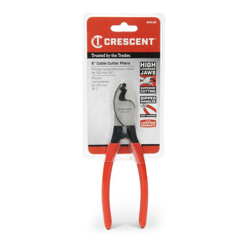 CRESCENT Cable Cutter Dipped Handle Plier, 6 in