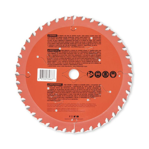 CRESCENT FineCut Finishing Circular Saw Blade, 7-1/4 in x 40-Tooth