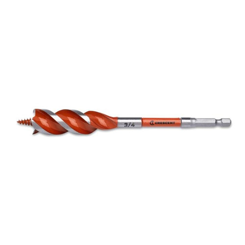 CRESCENT High Speed Auger Drill Bit, 3/4 in x 6 in