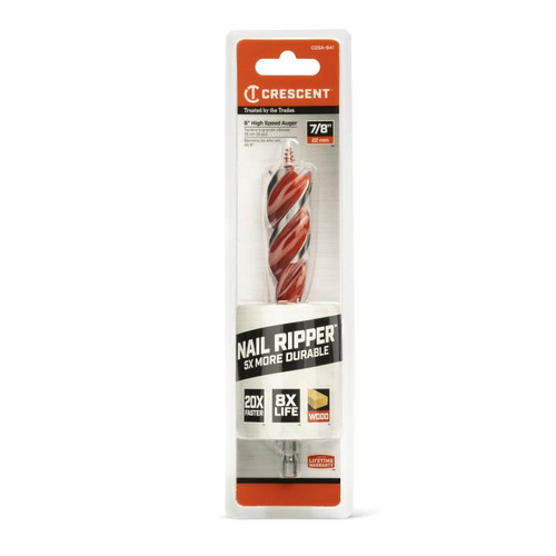 CRESCENT High Speed Auger Drill Bit, 7/8 in x 6 in