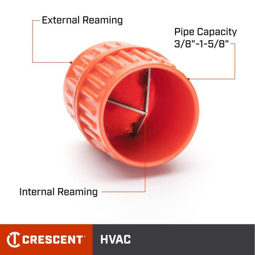 CRESCENT Inner/Outer Pipe Reamer, 10 in
