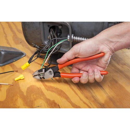 CRESCENT Lineman's Plier with Dipped Handle, 8 in