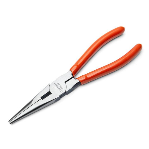 CRESCENT Long Chain Nose Plier with Dipped Grip, 8 in