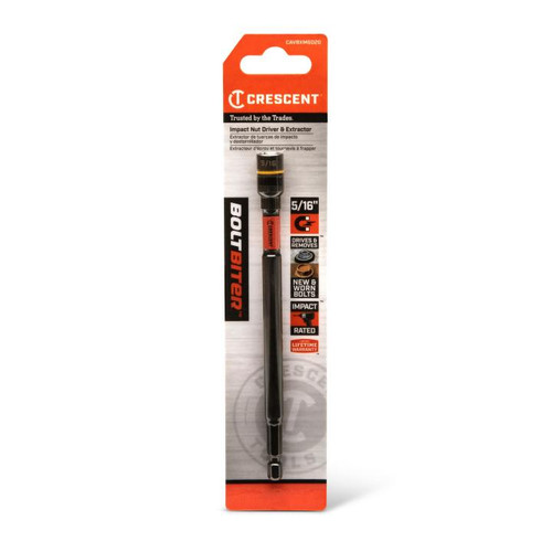CRESCENT Magnetic Impact Nut Driver and Extractor, 5/16 in x 6 in