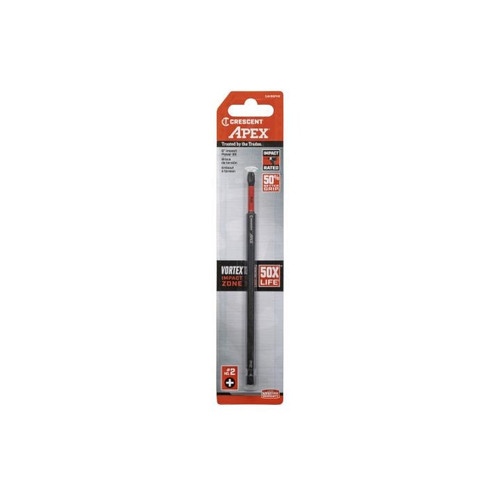 CRESCENT Phillips Vortex Impact Power Bit, PH2 x 6 in