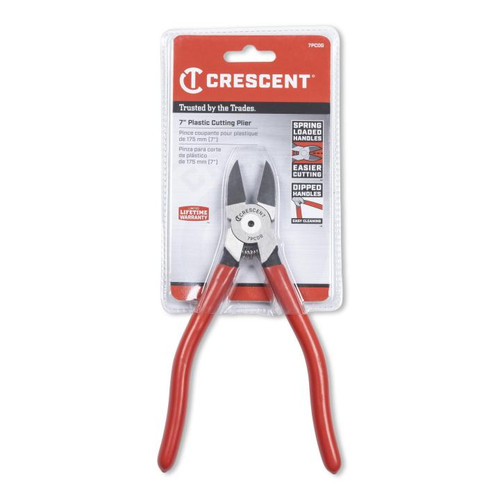 CRESCENT Plastic Cutting Plier with Dipped Grip, 7 in