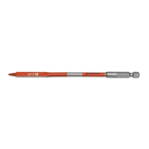 CRESCENT Screw Point Spade Drill Bit, 1/4 in x 6 in