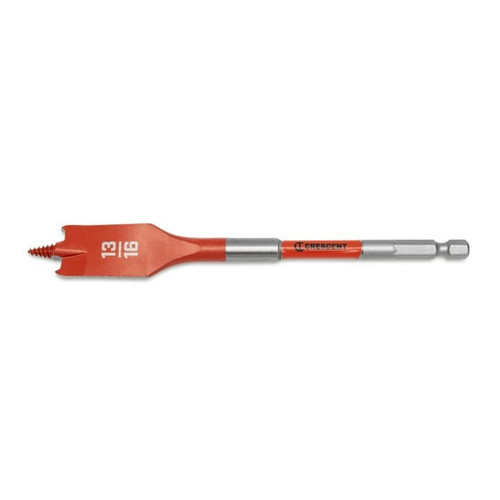 CRESCENT Screw Point Spade Drill Bit, 13/16 in x 6 in